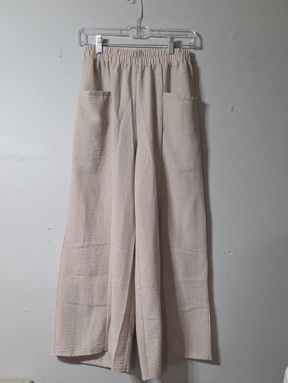 Zenana Outfitters Wide Leg Pants in Beige